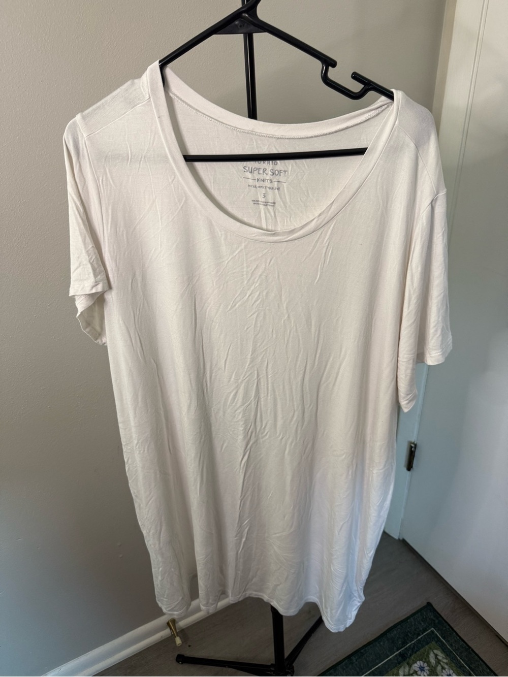 Torrid White Tunic T-Shirt- 3